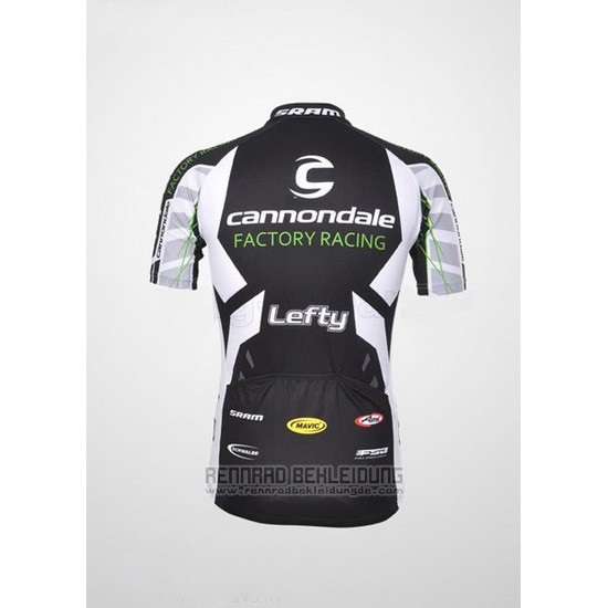 2012 Fahrradbekleidung Cannondale Shwarz und Wei Trikot Kurzarm und Tragerhose